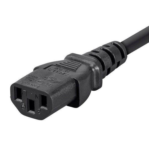 Monoprice Extension Cord - IEC 60320 C14 to IEC 60320 C13_ 16AWG_ 13A_ 3-Prong_ 6453